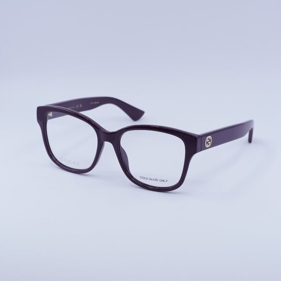 🕶️ New Gucci GG1340O 004 Eyeglasses - Burgundy Frame - Picture 1 of 10